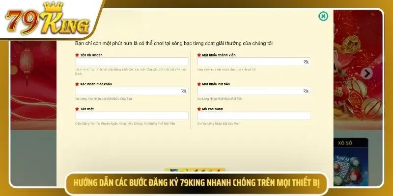 Quy trình tạo tài khoản được tối ưu giúp người mới hoàn tất dễ dàng chỉ với vài thao tác